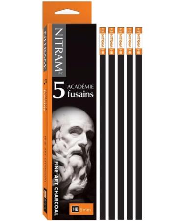 Nitram Academie Fine Art Charcoal HB Sticks - 5 Count Box (Pack of 1) - Buy Online on SooperMarket.com