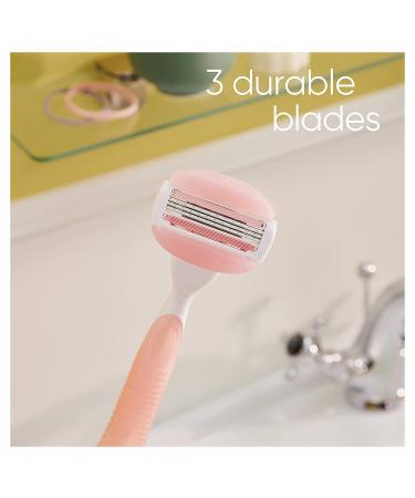 Gillette Venus ComfortGlide Women's Razor with 4 Blade Refills and White Tea Scented Gel Bars - Buy Online on SooperMarket.com
