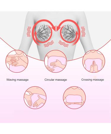 HOHXFYP USB Breast Massager Cotton Electric Vibration Breast Enlargement Bra Wearable Bust Lift Enhancer Machine Shoulder Strap Included Red - Buy Online on SooperMarket.com