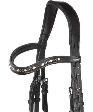 Heinick-Reitsport Bari Anatomic Black Bridle for Thoroughbreds | Soft Comfort & International Shipping - Buy Online on SooperMarket.com