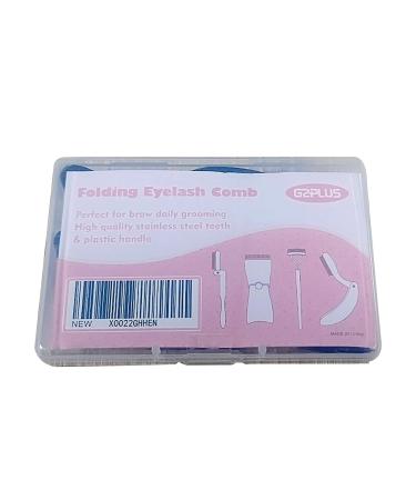 Folding Metal Teeth Eyelash & Eyebrow Comb Set - Professional Tool for Defined Lashes & Brows (Black) - 2PCS - Buy Online on SooperMarket.com
