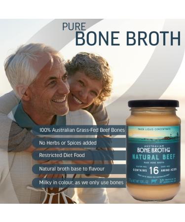Natural Australian Beef Bone Broth Concentrate - 13oz Jar | Gluten Free, Nutrient Dense | Made in Australia - Buy Online on SooperMarket.com