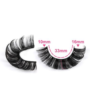 JIMIRE Russian Strip Eyelashes Cat Eye Volume Eyelashes Natural Look Like Eyelash Extensions Fluffy D Curly Thick Faux Mink Hybrid Lashes 14 Pairs Pack Natural RS Lashes - Buy Online on SooperMarket.com