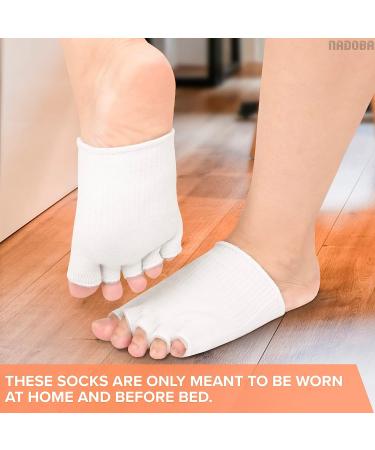 Women's Gel Toe Separator Socks - 1 Pair Large Gel Toe Separators for Pedicure - Compression Socks with Gel for Toe Care - Open Toe Half Socks for Joyful Feet - Buy Online on SooperMarket.com