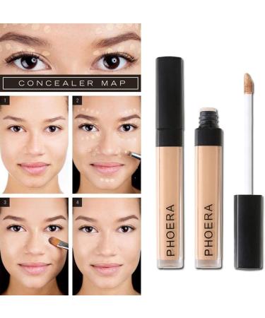 AQUAPURITY PHOERA Liquid Concealer Full Coverage Foundation - Dark Coffee (110) | Cruelty-Free Formula for Under Eye Circles | 28.00g - Buy Online on SooperMarket.com