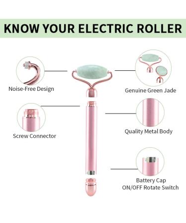 Nykaa Naturals Green Jade Vibrating Face Roller - Tone Muscles Reduce Eye Bags Prevent Acne & Dark Circles - 1 pc - Buy Online on SooperMarket.com