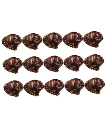 STAHAD 15pcs Model Agarics Vegetables Model Realistic Agarics Fake Agarics Realistic Food Props Fake Vegetables Realistic Vegetables Simulation Vegetables Pvc Decoration Fake Artificial Dark Brown 5.00X4.20X1.00CM