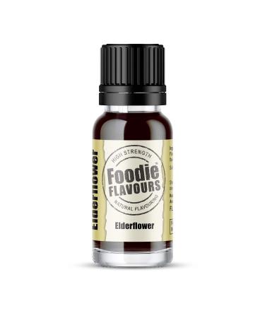 Foodie Flavours Natural Elderflower Flavouring High Strength - 15ml elderflower 15 ml (Pack of 1)