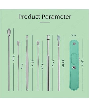 SOMROZ 6-Piece Ear Cleaning Tool Set 2023 - Professional Stainless Steel Earwax Removal Kit with Spiral Design and Portable Keychain Case - Buy Online on SooperMarket.com