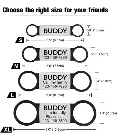 Tagme 2 Pack Personalized Dog Tags for Small & Medium Breeds - Custom Engraving Black | Durable & Stylish - Buy Online on SooperMarket.com