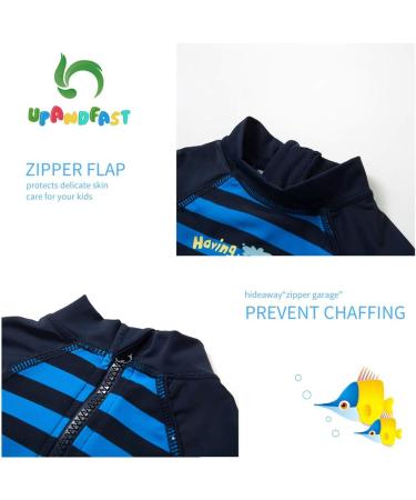 UPF 50+ Baby Boy Swimwear Set with Sun Hat | Navy One Piece Zip Swimsuit | 3-6 Months - Buy Online on SooperMarket.com