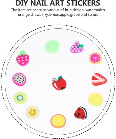 Healeved 2 Sets DIY Nail Fruit Nail Accessories Pottery Making Supply Home Use Decor Polymer Clay Fruit Slices Manicure Kit DIY Kits Slice Nail Art Puzzle Soft Pottery Charm Nail Flakes 3d - Buy Online on SooperMarket.com