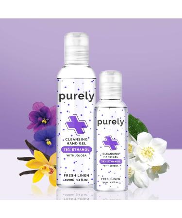 Purely Fresh Linen Vegan Cleansing Hand Gel Infused With Jojoba Beads for Moisturised Skin 100ml - Buy Online on SooperMarket.com