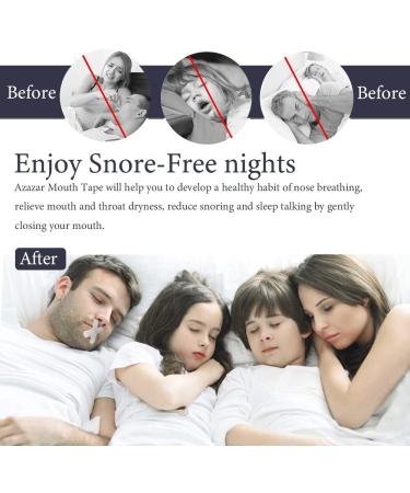 Azazar Mouth Tape for Sleeping 120 Pcs - Promotes Nose Breathing, Stops Mouth Breathing, Reduces Snoring - Improve Sleep Quality with Gentle Sleep Strips - Buy Online on SooperMarket.com