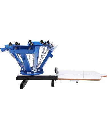 VEVOR 4 Color 1 Station Screen Printing Machine | 360 Rotatable Press | 21.2x17.7in Silk Screen Press | Double-Layer Pallet for T-Shirt DIY Printing - Buy Online on SooperMarket.com