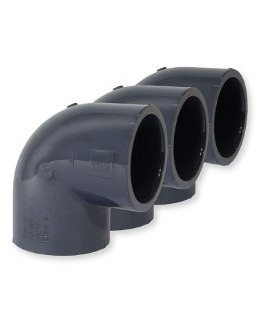 Paradies Pool GmbH PVC fitting angle 90 50mm with adhesive sleeves quality from Europe quantity: 3 pieces