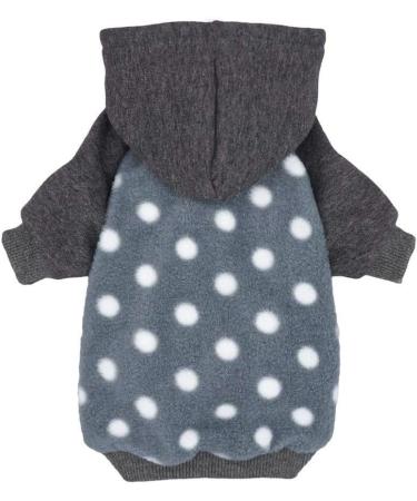 Fitwarm Polka Dot Pet Hoodie Sweatshirt - Fleece Dog/Cat Jacket (Medium, Grey) - Buy Online on SooperMarket.com