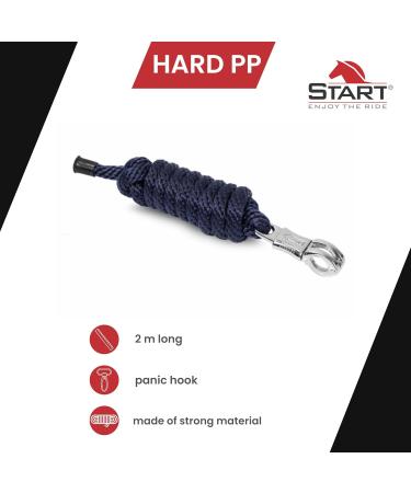 Buy Connection Trick for Horses & Ponies - 2m Hard PP Rope with Classic Carabiner & Dark Blue Panic Hook - Buy Online on SooperMarket.com