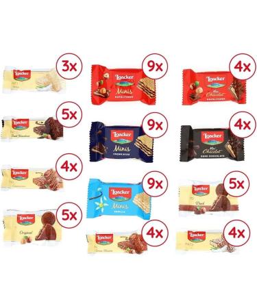 Loacker Best of Moments Assortment 12 Flavours Individually Wrapped 600g - Buy Online on SooperMarket.com