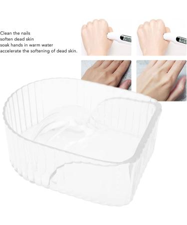 Acrylic Soften Dead Skin Clean Nail Manicure Wash Soaker Tray Nail Art Hand Wash Remover Soak Bowl Hand Soaking Bowl for Beauty Salon (Transparent) - Buy Online on SooperMarket.com