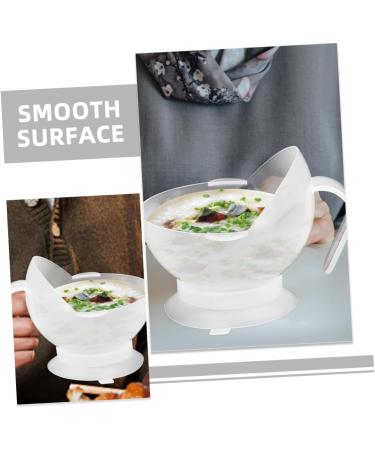 Button Hook Helper 4 Pcs Anti-Shift Bowl Cutlery Serving Utensils Elderly Eating Bowls Suction Bowls Silicone Dining Bowl Silicone Elderly Bowl Elderly Dining Bowls Anti Fallen Bowl White 17.00X15.50X12.00CM White - Buy Online on SooperMarket.com