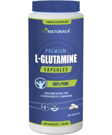 MINATURALS L Glutamine Capsules | 500 Capsules | 3000mg Per Serving| Natural Amino Acid | L Glutamine Pills Supports Digestive (Leaky Gut) and Immune Support | 62 Day Supply - Buy Online on SooperMarket.com