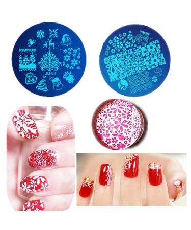 Budoci 5 + 10 Nail Stamping Set | Classic Nail Art Kit with Stamping Plates Stamps & Accessories for Perfect French Manicure - Buy Online on SooperMarket.com
