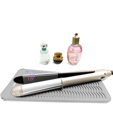 Heat-Resistant Silicone Mat Bag for Curly Bars & Hair Tools | 28.5 cm x 14 cm | Gray - Buy Online on SooperMarket.com