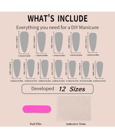 Shop 24Pcs Almond Press on Nails - Long Stiletto Faux Nails Pink Ombre Acrylic with Gold Star Designs - Cute Summer Nails for Women - Buy Online on SooperMarket.com