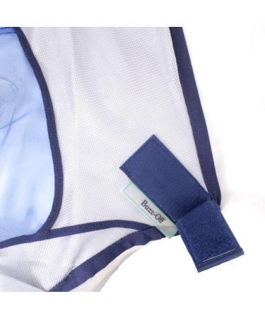 Bucas Buzz-Off Deluxe Fly Mask with Ears - Blue XS | Premium Horse Fly Protection | International Shipping Available - Buy Online on SooperMarket.com