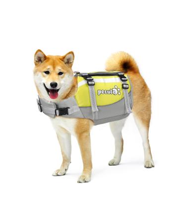 Pecute Dog Life Jacket Reflective Dog Life Jackets Adjustable dog lifejacket Life Jacket for Dogs to Swimming and Boating Dog Swimming Vest with Handle M(Chest Girth 55-70cm)