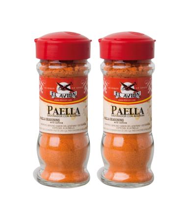El Avion Paella Seasoning with Saffron 55g Jar (2 Pack)