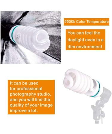 85W Aqirui CFL Daylight Spiral Softbox Bulb (5500K) E27 Socket for Studio Photography - 1 Pack - Buy Online on SooperMarket.com