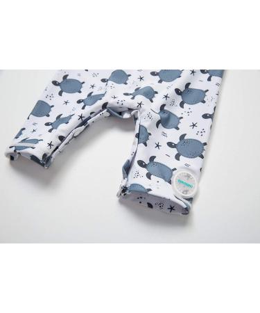 BONVERANO Baby Boys Swimsuit - Toddler Bathing Suit with UPF 50+ Sun Protection | Short-Sleeve Zipper One Piece Swimwear | 2-3 Years, Grey Turtle - Buy Online on SooperMarket.com