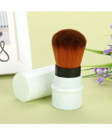 Short Marbling Makeup Foundation Brush Stretchable Handle Blusher Powder Brush Beige Precise Retractable Layout You May Stretch the Bo Elegant & Clean to Clean and More Lov Green