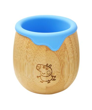 bamboo bamboo Peppa Pig X Baby and Toddler Sippy Cup - 150ml Eco-Friendly Dinky Cup with Cute Silicone Drip Rim for Teeth and Gum Protection - Ideal Toddler Transition Cup (George Cup)
