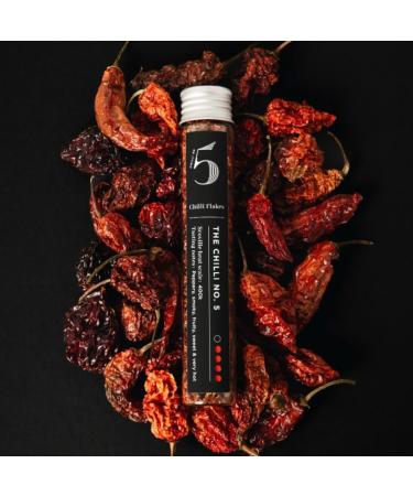 Dried Chilli No. 5 Flakes - 15g Glass Tube by Chilli No. 5 - Buy Online on SooperMarket.com