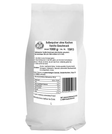 Call Vanillesosse without cooking large packing sugared perfectly fits apple strudel sheet cake crumble cake and desserts without additives without cooking 1 kg (1 Pack)