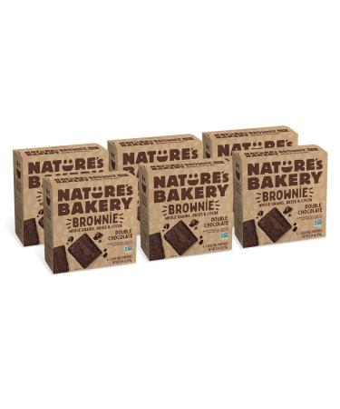 Natures Bakery Double Chocolate Brownie Bars, Whole Grains, Dates, and Cocoa, Plant Based, Dairy-Free, Snack Bar, 6 Boxs with 6 Twin Packs (36 Twin Packs)