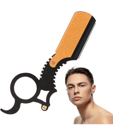 Premium Incaled Razor Puzzle Game Stainless Steel Straight Edge Mustache Cleaner for Camping Travel and Salons Black Gold Edition - Buy Online on SooperMarket.com