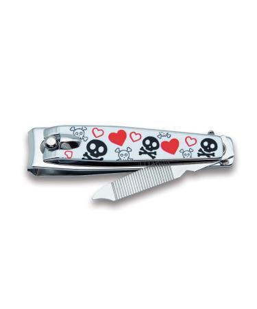 3 Claveles - Skull Lover Collection Carbon Steel 6cm Nail Clippers with Nail File