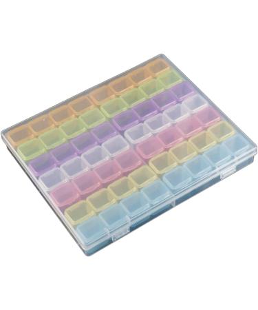 MULAIDI 56 Grids Jewelry Box DIY Drill Box Nail Art Organizer For Bead Storage For Case For Rings Multifunction Independent Storage Box 56-grid Jewelry Box Crystal Bead Organizer Color - Buy Online on SooperMarket.com