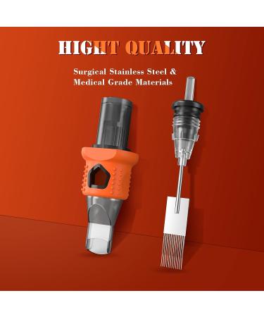 INKin Curved Magnum Tattoo Needles 40Pcs Mixed Standard Finger Ledge Cartrdiges Assorted 5RM 7RM 9RM 13RM 15RM 40Pcs-1205/7/9/13/15M1C - Buy Online on SooperMarket.com