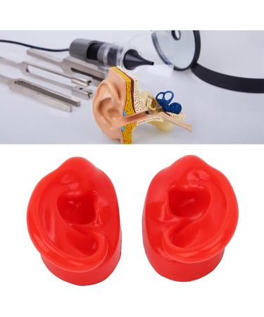 Pair of Red Silicone Human Ear Models for Acupuncture Display - Buy Online on SooperMarket.com