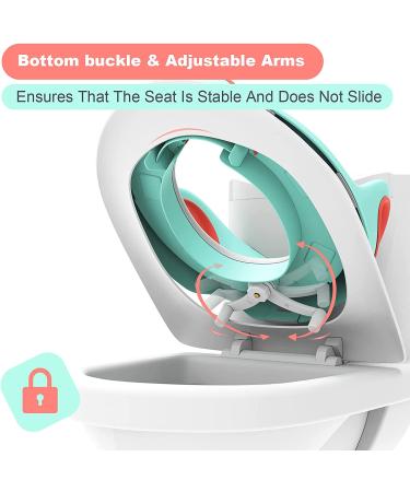 Enteenly Potty Training Seat for Kids | Toddler Toilet Seat with Higher Splash Guard, Handles, and Backrest | Sturdy Trainer Ring for Boys & Girls (1-8 Years) up to 165lbs - Buy Online on SooperMarket.com