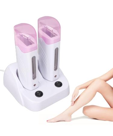 Double Depilatory Heater & Wax Roller Set | Portable Roll-On Wax Warmer for Hair Removal | EU-Compatible for Men & Women - Buy Online on SooperMarket.com