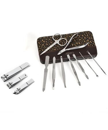 Cater Manicure Nail Clippers Set - Professional 12Pcs Grooming Kit with Luxurious Travel Case - Buy Online on SooperMarket.com