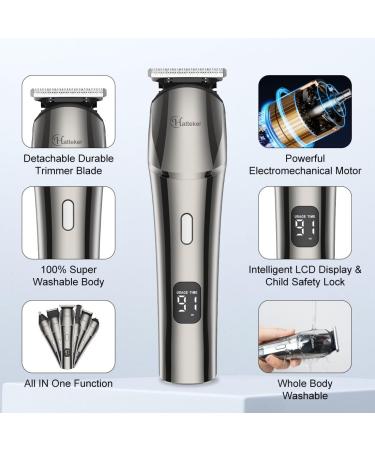 Hatteker Waterproof Beard Trimmer for Men | Cordless Grooming Kit - Mustache Face Nose & Body Hair Clippers - Perfect Gift for Men - Buy Online on SooperMarket.com