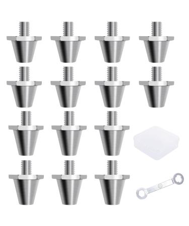 Artanchao Studs For Adidas Puma Soccer Irons 11/13 mm 13/15 mm Unisex Adult Silver Wrench 8*11mm+6*13mm