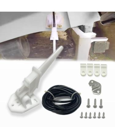 Marine Boat Universal Speedometer Pitot Tube Kit, Automatic Kick-up Pilot Tube Assembly Up to 80 MPH with 20 feet PVC Tubing Speedometer Pilot Kits